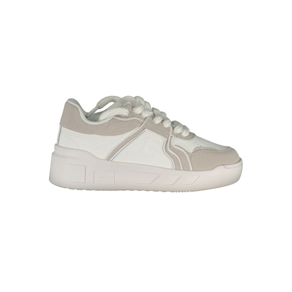 Gaelle Paris White Polyester Sneaker