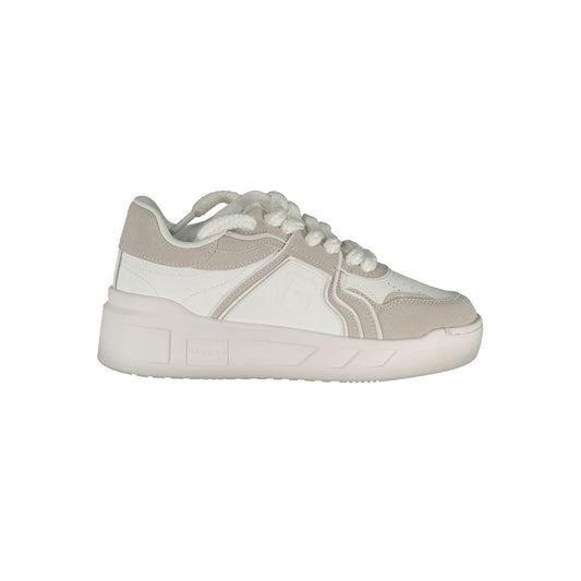 Gaelle Paris White Polyester Sneaker