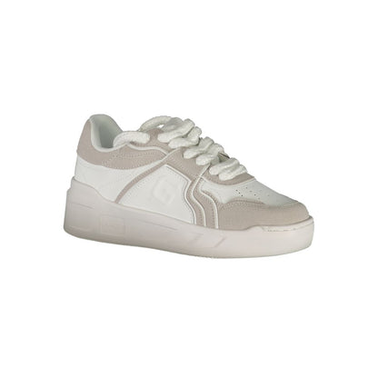Gaelle Paris White Polyester Sneaker