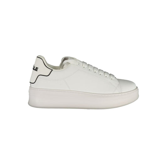 Gaelle Paris White Polyethylene Sneaker