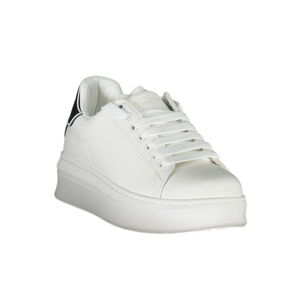 Gaelle Paris White Polyethylene Sneaker
