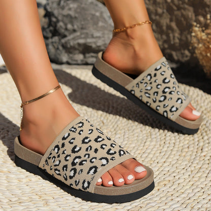 She Wears Glory™ — Bold Steps Leopard Sandals - She Wears Glory Beverly Hills