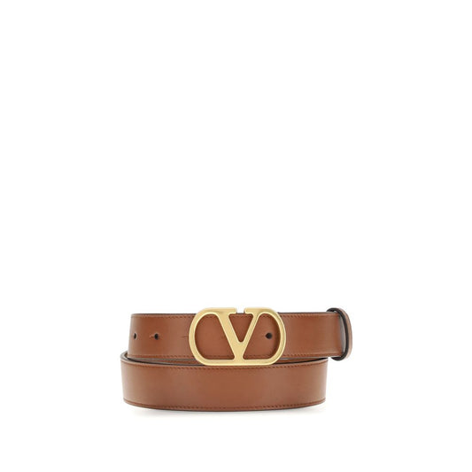 Valentino Garavani Beige Calf Leather Bos Taurus Regular Belt