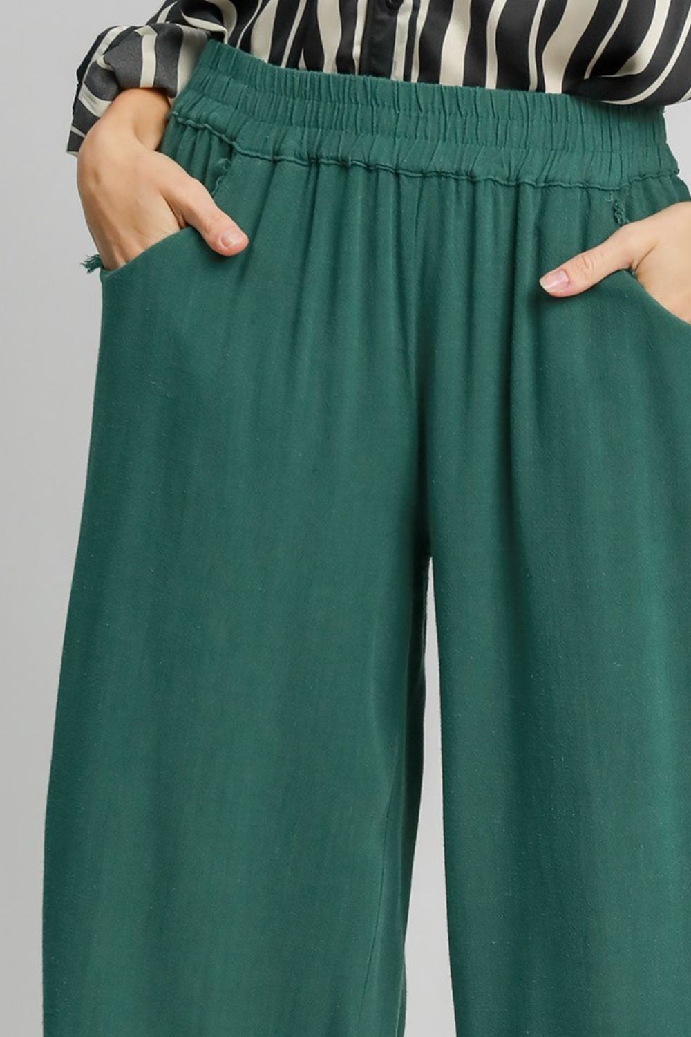 She Wears Glory™ “Grace in Motion” Linen Blend Wide-Leg Pants - She Wears Glory Beverly Hills