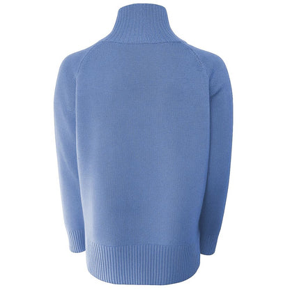 Emilio Romanelli Blue Cashmere Women Sweater
