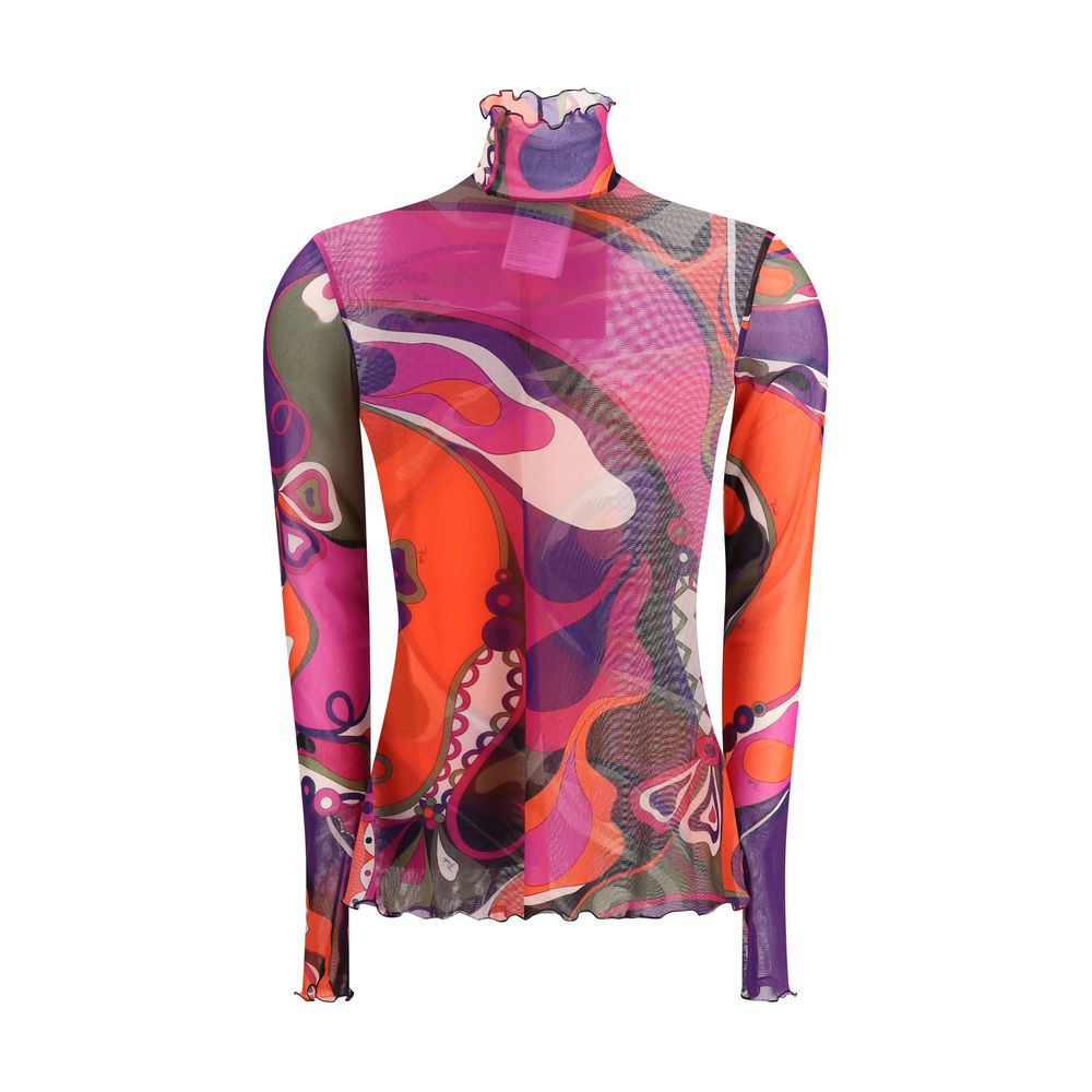 Emilio Pucci Multicolor Polyamide Pattern Shirt