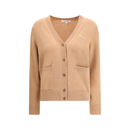 Maison Kitsuné Brown Wool Cardigan