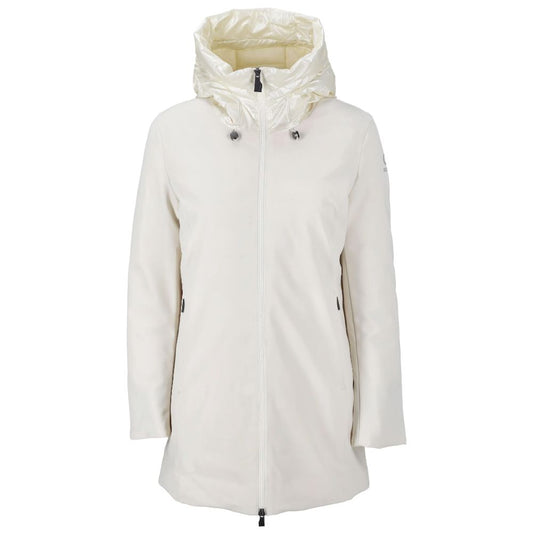 Suns White Polyester Jackets & Coat
