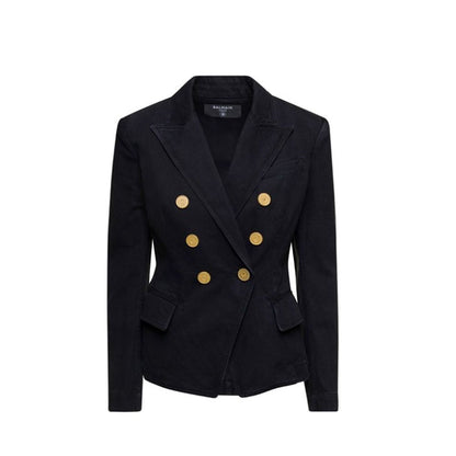 Balmain Black Cotton Blazer
