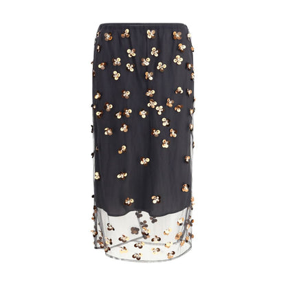 Forte_Forte Black Polyamide Long Skirt