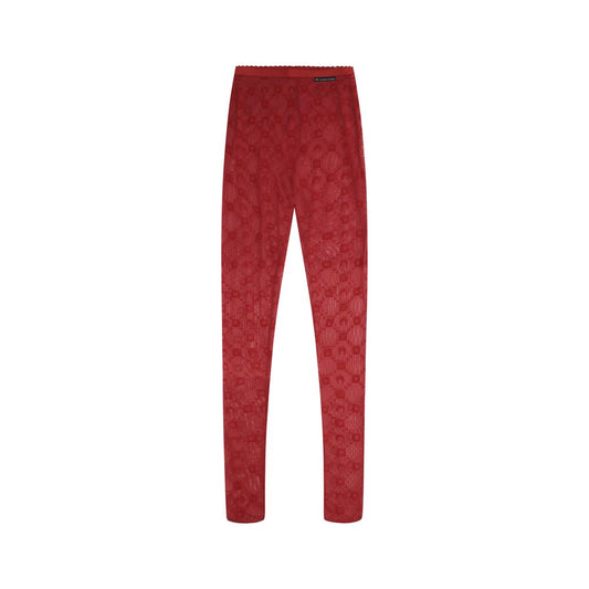 Marine Serre Red Polyamide Socks