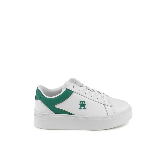 Tommy Hilfiger White Leather Low Top Sneakers