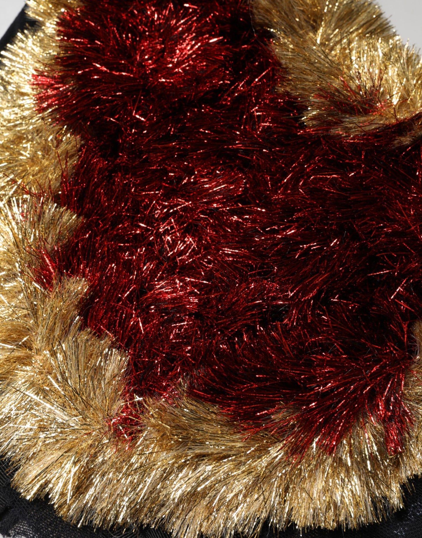 Dolce & Gabbana Black Gold Heart Bustier Corset Tinsel Top