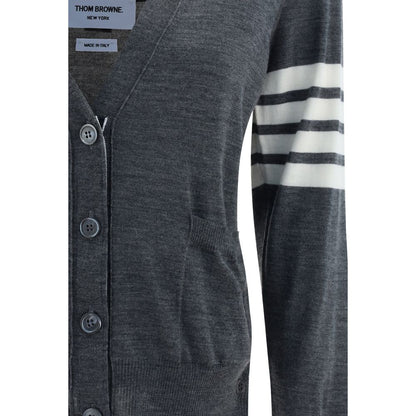 Thom Browne Gray Fleece Wool Polo Shirt