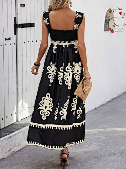 She Wears Glory “Clothed in Praise” Smocked Wide Strap Maxi Dress - She Wears Glory Beverly Hills
