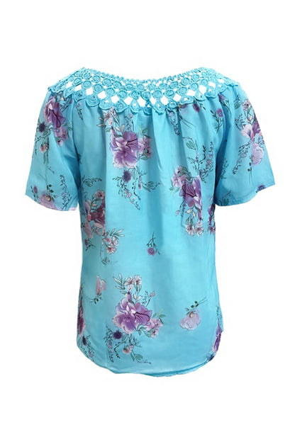 She Wears Glory™ — Called & Confident Printed Tie Neck Blouse - She Wears Glory Beverly Hills