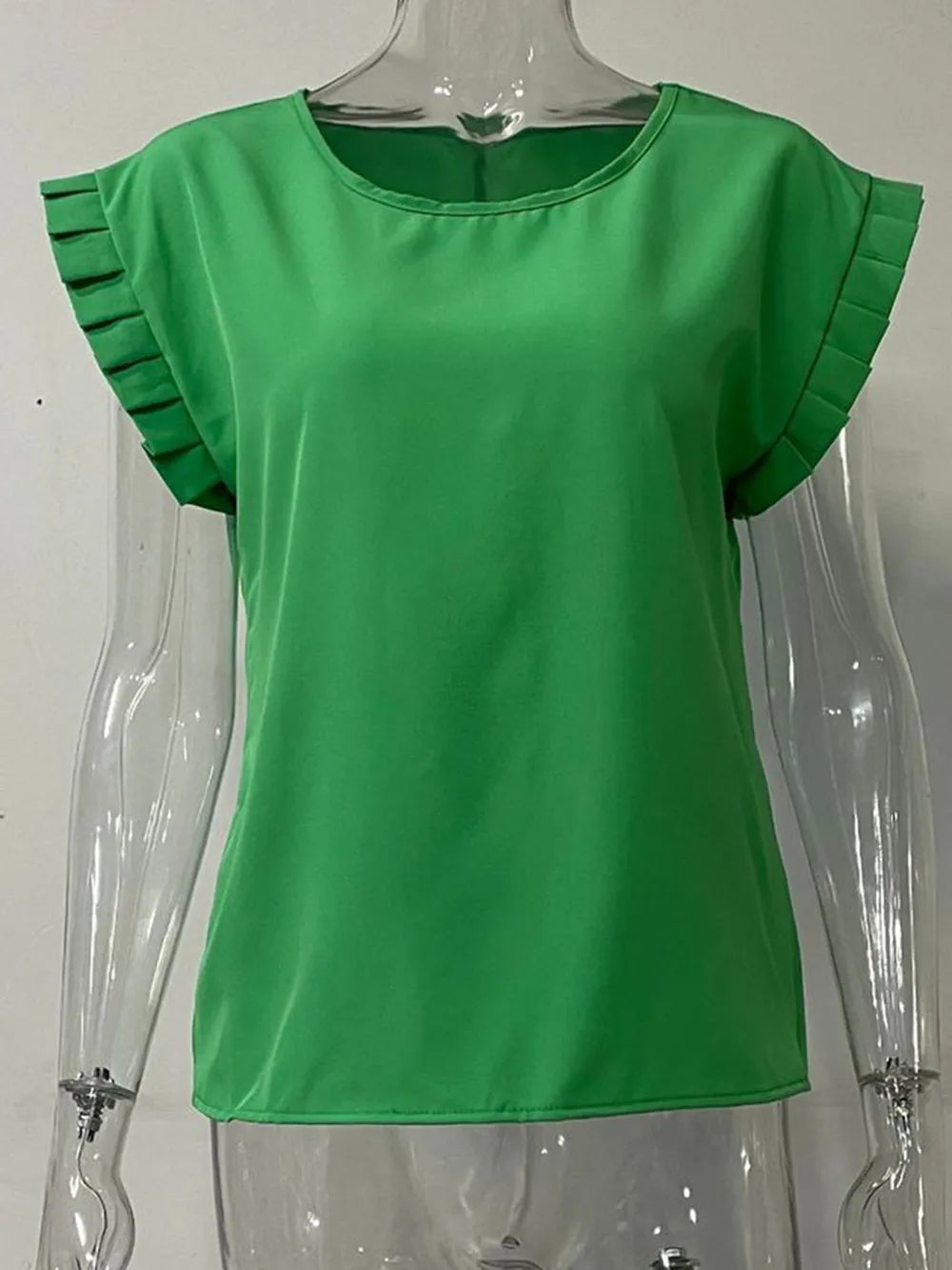 She Wears Glory™ — Radiant & Ready Ruffled Cap Sleeve Blouse - She Wears Glory Beverly Hills
