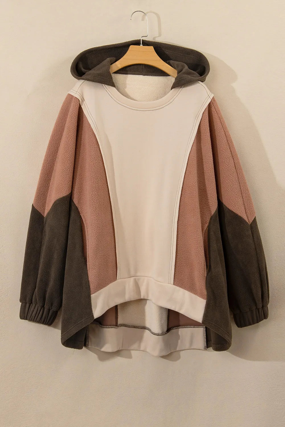 She Wears Glory™ “Grace in Motion” Color Block Long Sleeve Hoodie - She Wears Glory Beverly Hills