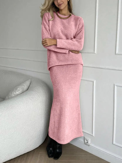 She Wears Glory™ Wrapped in Stillness Sweater Skirt Set - She Wears Glory Beverly Hills