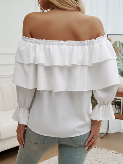 She Wears Glory™ — Redeemed Radiance Off-Shoulder Blouse - She Wears Glory Beverly Hills