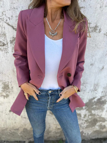She Wears Glory “Mantled with Grace” Full-Length Collared Blaze - She Wears Glory Beverly Hills
