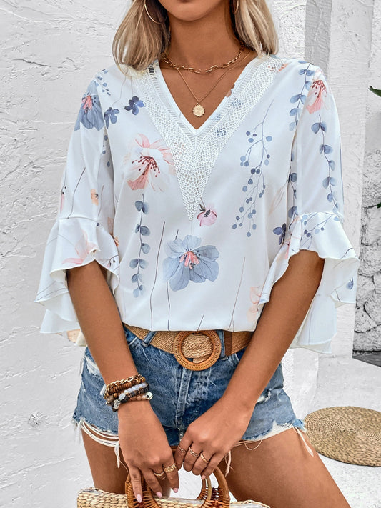 She Wears Glory — Honeyed Grace Ruffle Blouse - She Wears Glory Beverly Hills