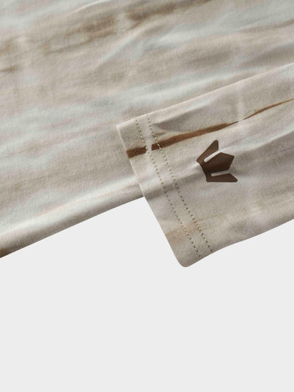 Tie Dye Crew Neck T-Shirt-Olive-4