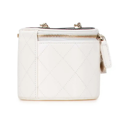 Chanel Quilted Lambskin Leather Chain and Charm Vanity Case
