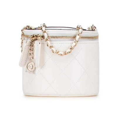 Chanel Quilted Lambskin Leather Chain and Charm Vanity Case