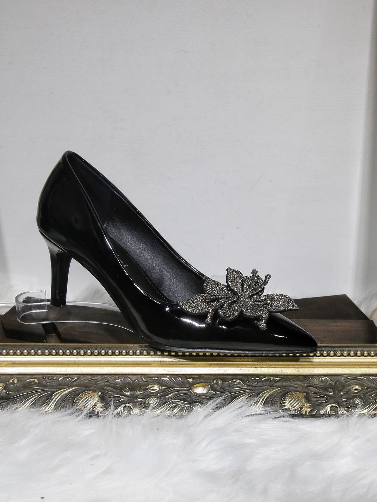 She Wears Glory™ Faux Leather Party High Heels Shoes
