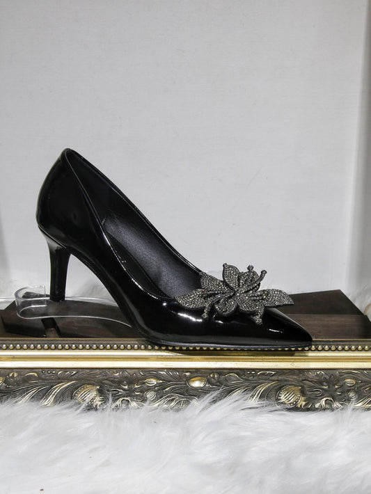 She Wears Glory™ Faux Leather Party High Heels Shoes
