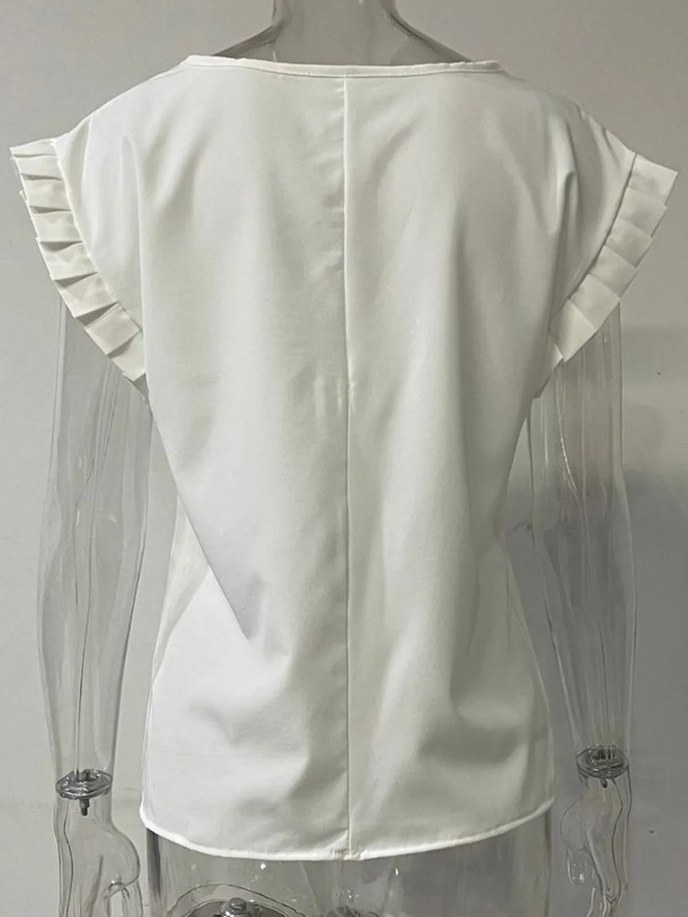 She Wears Glory™ — Radiant & Ready Ruffled Cap Sleeve Blouse - She Wears Glory Beverly Hills