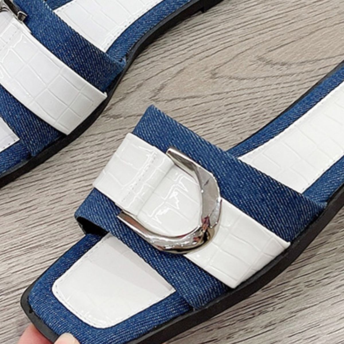 She Wears Glory™ — Deborah’s Destiny Buckle Trim Open Toe Sandals - She Wears Glory Beverly Hills