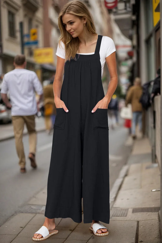 She Wears Glory “Rahab Reclaimed” Wide Leg Pocketed Overalls - She Wears Glory Beverly Hills