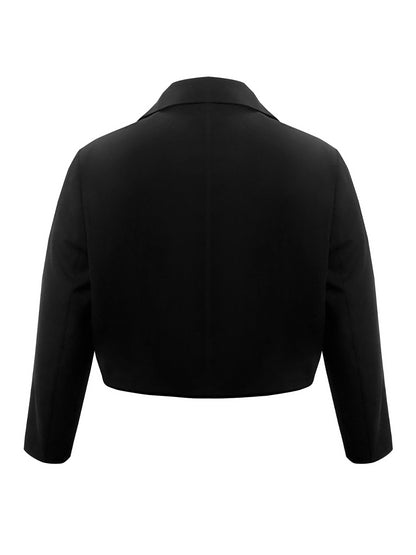 She Wears Glory “Strength in Her Silence” Plus Size Buttoned Blazer - She Wears Glory Beverly Hills