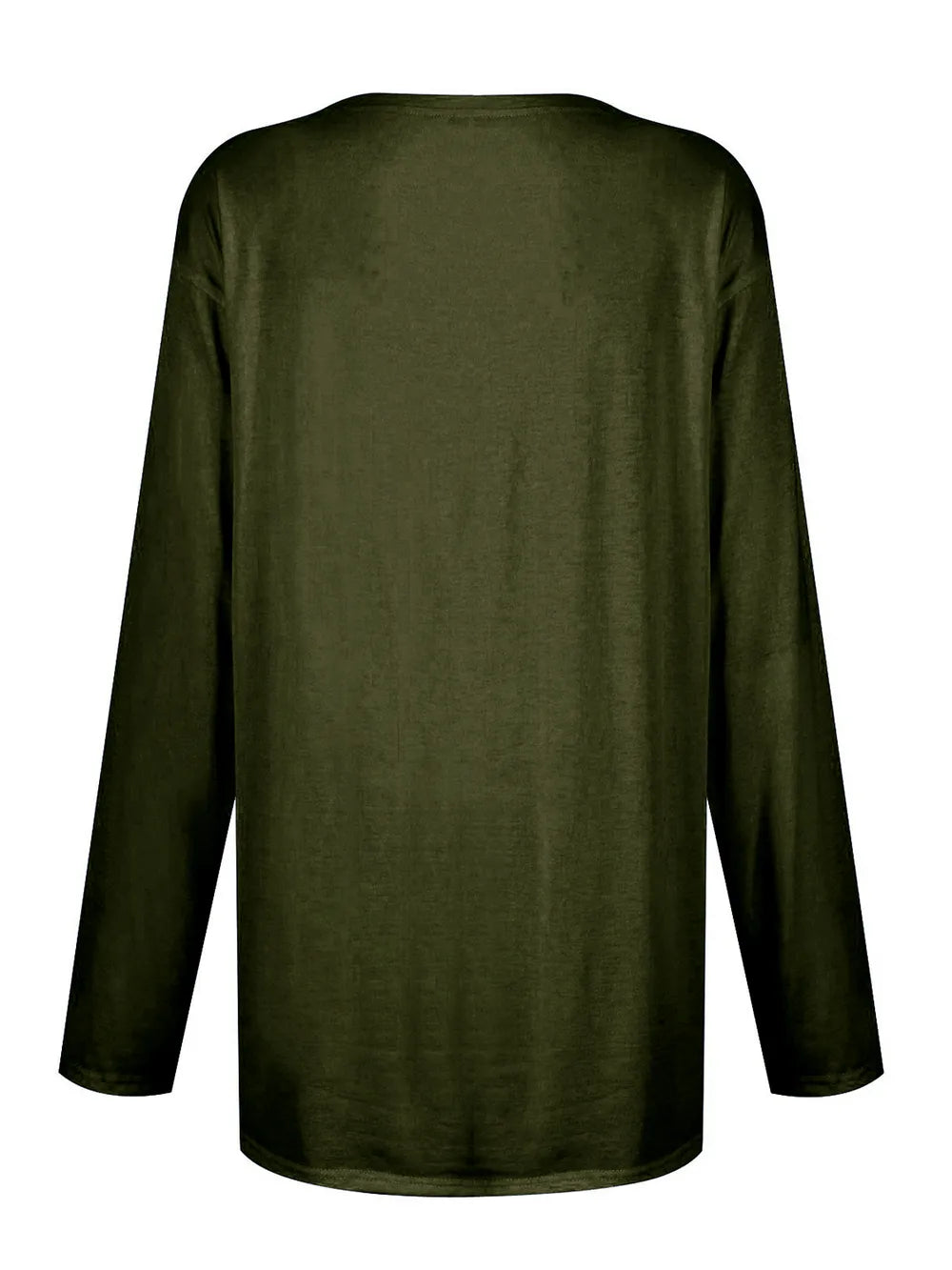 She Wears Glory™ Full Size Pocketed Round Neck Long Sleeve T-Shirt - She Wears Glory Beverly Hills