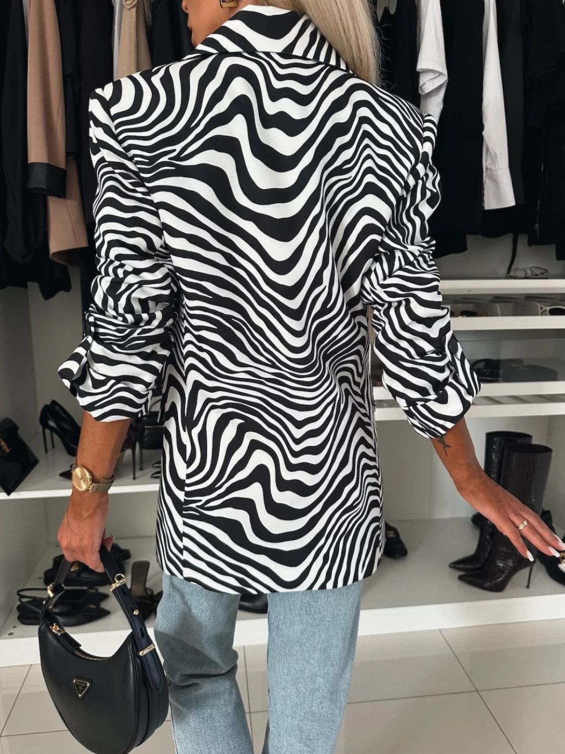 She Wears Glory “Roar of Righteousness” Animal Print Long Sleeve Blazer - She Wears Glory Beverly Hills