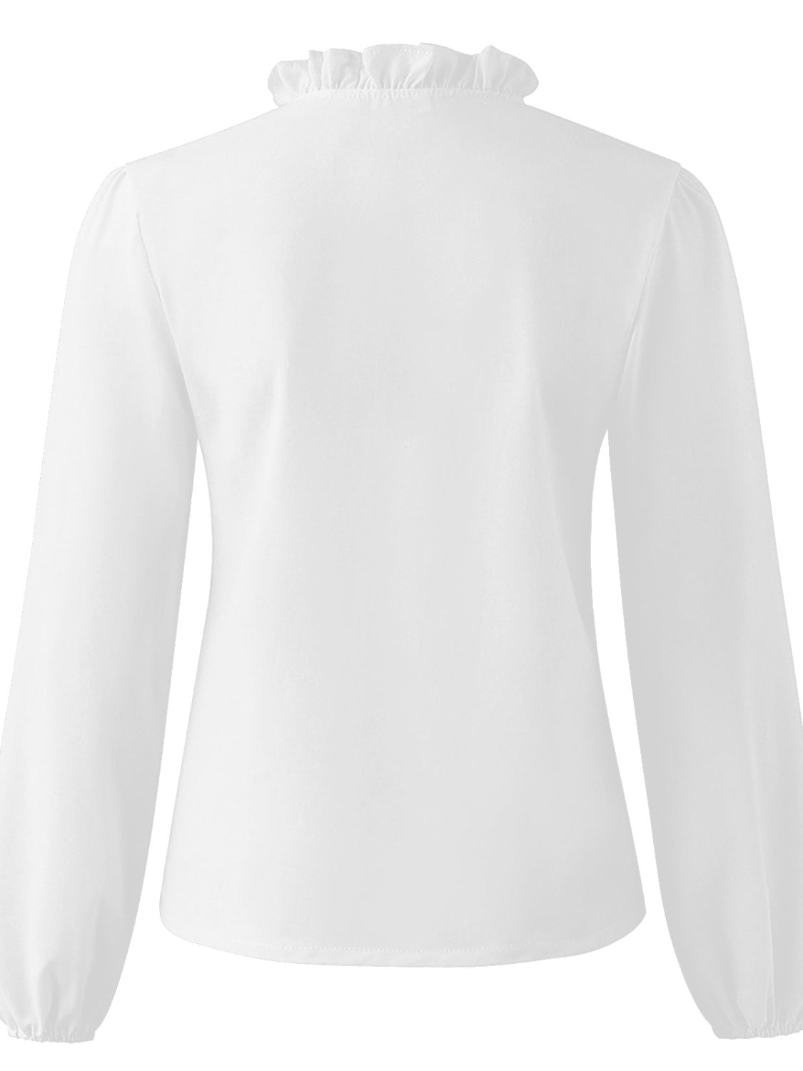 Full Size Ruffled V-Neck Long Sleeve Blouse - She Wears Glory Beverly Hills