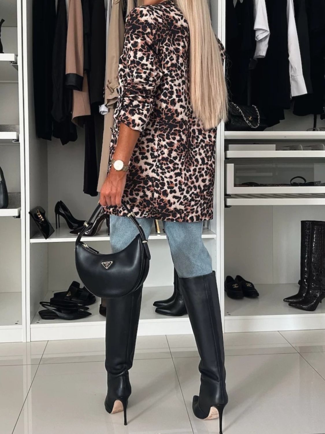 She Wears Glory “Roar of Righteousness” Animal Print Long Sleeve Blazer - She Wears Glory Beverly Hills