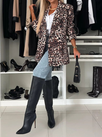 She Wears Glory “Roar of Righteousness” Animal Print Long Sleeve Blazer - She Wears Glory Beverly Hills