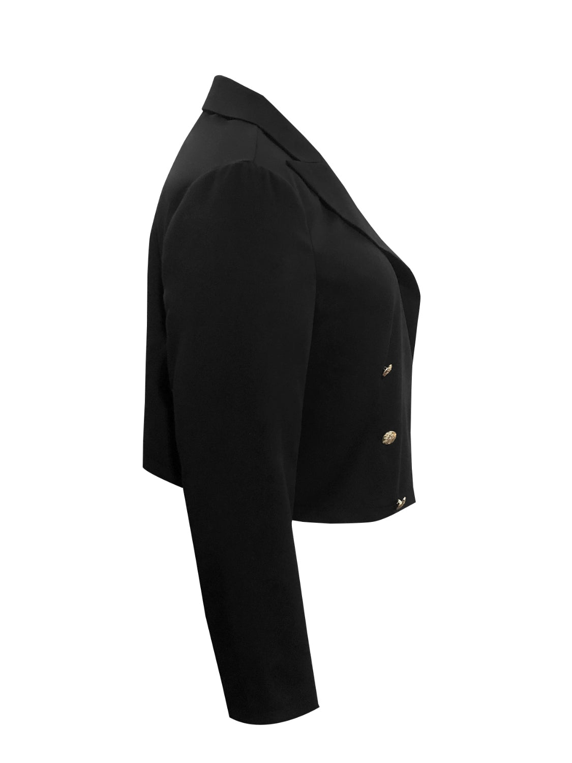 She Wears Glory “Strength in Her Silence” Plus Size Buttoned Blazer - She Wears Glory Beverly Hills