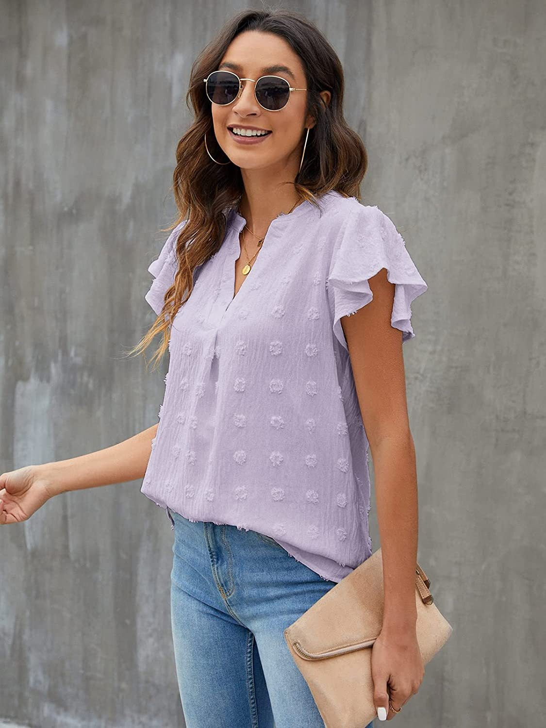 She Wears Glory™ — Anointed in Whispers Swiss Dot Blouse - She Wears Glory Beverly Hills