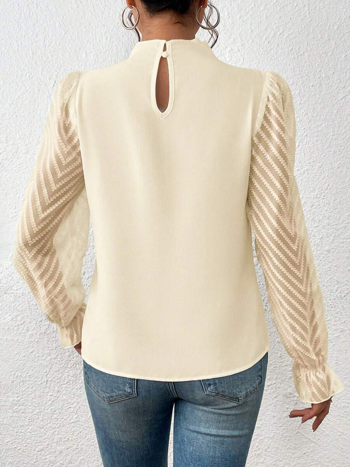 She Wears Glory™ — Crowned in Grace Flounce Sleeve Blouse - She Wears Glory Beverly Hills
