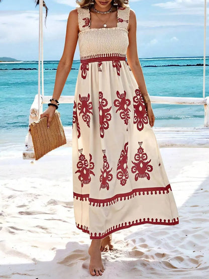 She Wears Glory “Clothed in Praise” Smocked Wide Strap Maxi Dress - She Wears Glory Beverly Hills