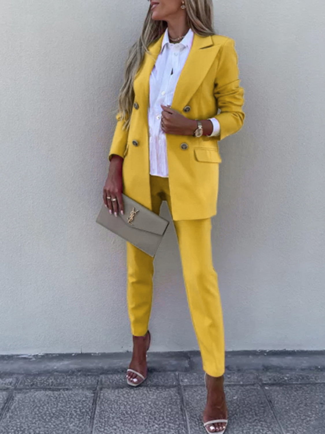 She Wears Glory “Governed by Grace” Two-Piece Blazer & Pants Set - She Wears Glory Beverly Hills
