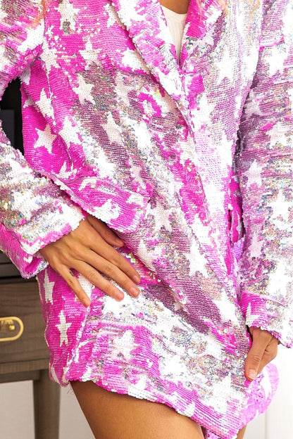 She Wears Glory “Stars in Her Mantle” Sequin Blazer - She Wears Glory Beverly Hills