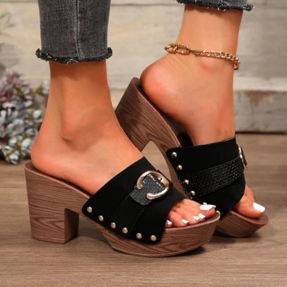 She Wears Glory™ — Esther’s Bold Step Block Heel Sandals - She Wears Glory Beverly Hills