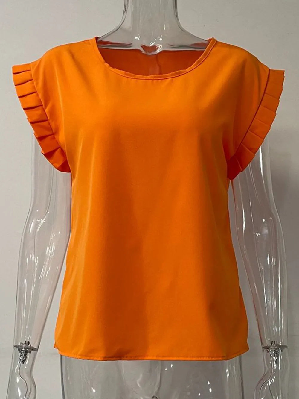 She Wears Glory™ — Radiant & Ready Ruffled Cap Sleeve Blouse - She Wears Glory Beverly Hills