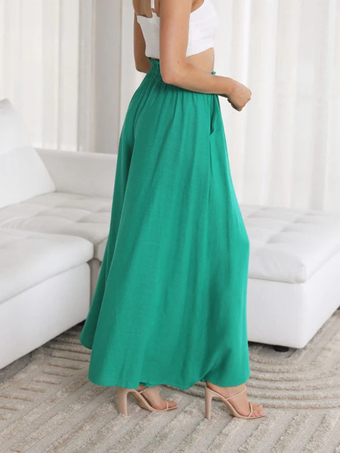 She Wears Glory™ “Grace in Motion” Wide Leg Pants with Pockets - She Wears Glory Beverly Hills