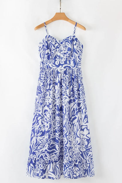 She Wears Glory “Hannah” Floral High Waist Dress - She Wears Glory Beverly Hills